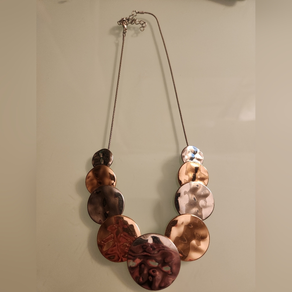 Gold and silver necklace